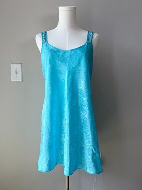 Vintage Angelique Blue Floral Slip Dress